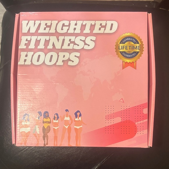 Pink Weighted Fitness Hoops - Picture 2 of 3